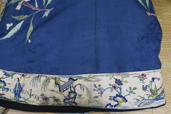 A Chinese embroidered silk robe